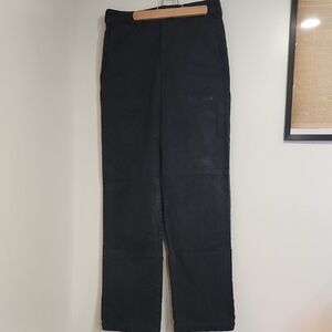 Nili Lotan Cotton Washed Black Trousers *Tall Fit*